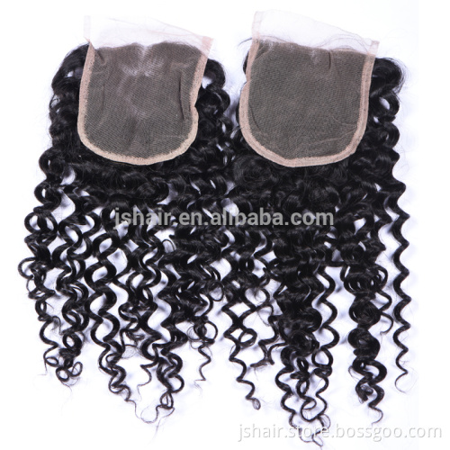 no tangle curly 100% remy human hair clip in full lace closure
